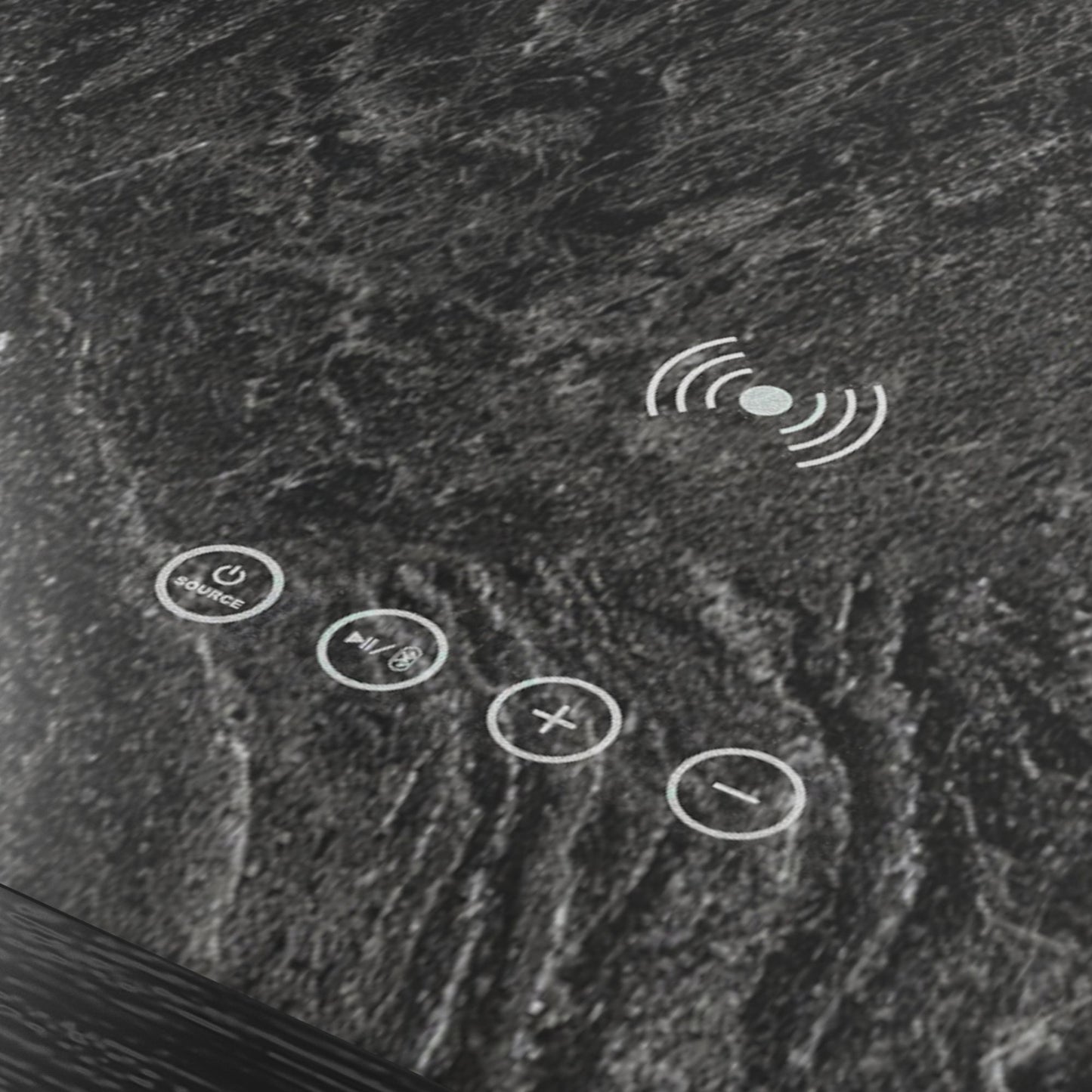 Halo - Square Smart End Table - Black