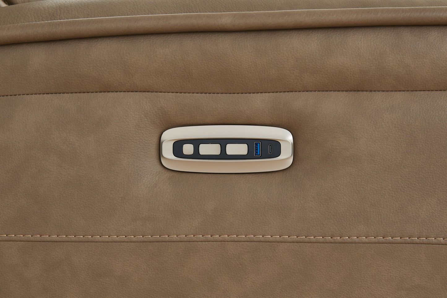 Glencroft - Power Reclining Sofa With Adjustable Headrest - Sahara