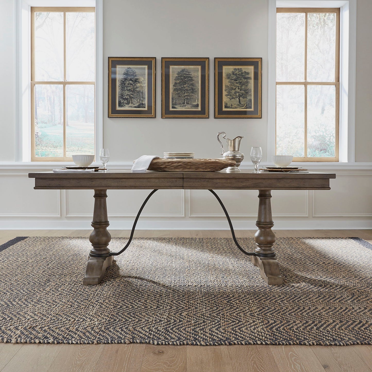 Americana Farmhouse - Trestle Table Top - Light Brown