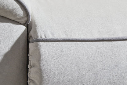 Social Pointe - Power Recliner / Adjustable Headrest - Pearl / Ash