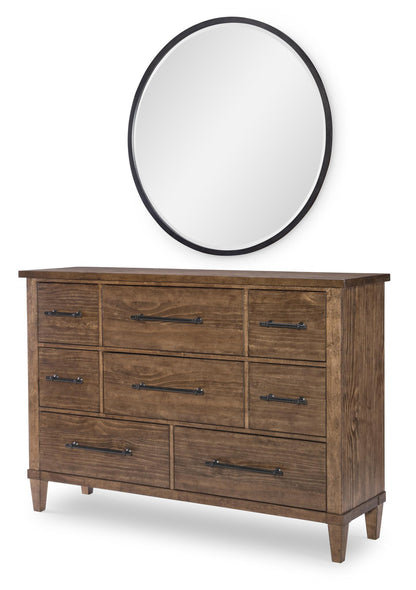 Artisan's Place - Round Mirror - Vintage Pine Ironwood