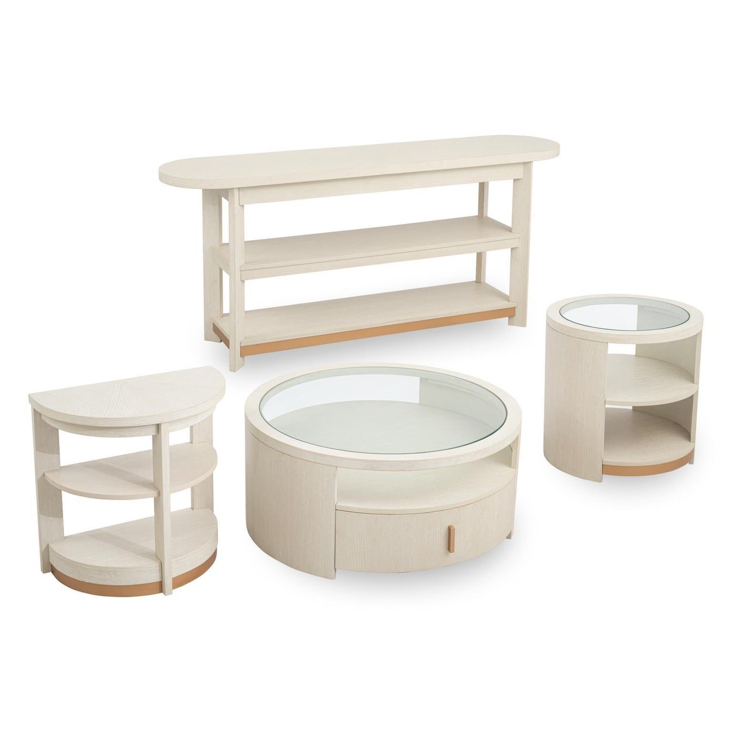 Sloan - Round End Table - Frost