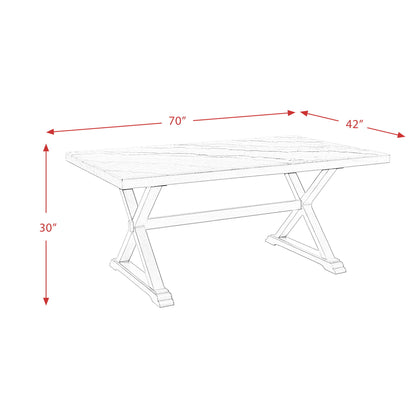 Lexi - 5 Piece Dining Set (Table And Four Chairs) - White