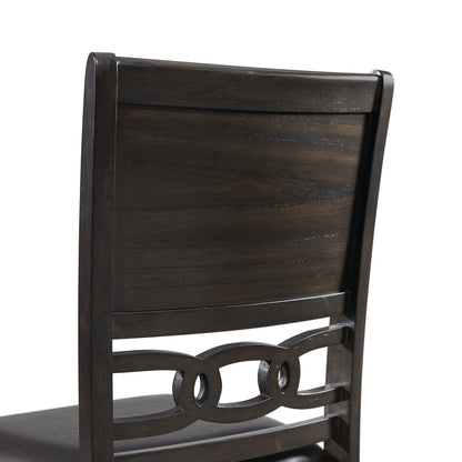 Amherst - Standard Height Faux Leather Side Chair (Set of 2) - Walnut