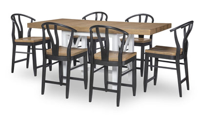 Franklin - Wishbone Back Counter Height Chair (Set of 2) - Harvest Oak