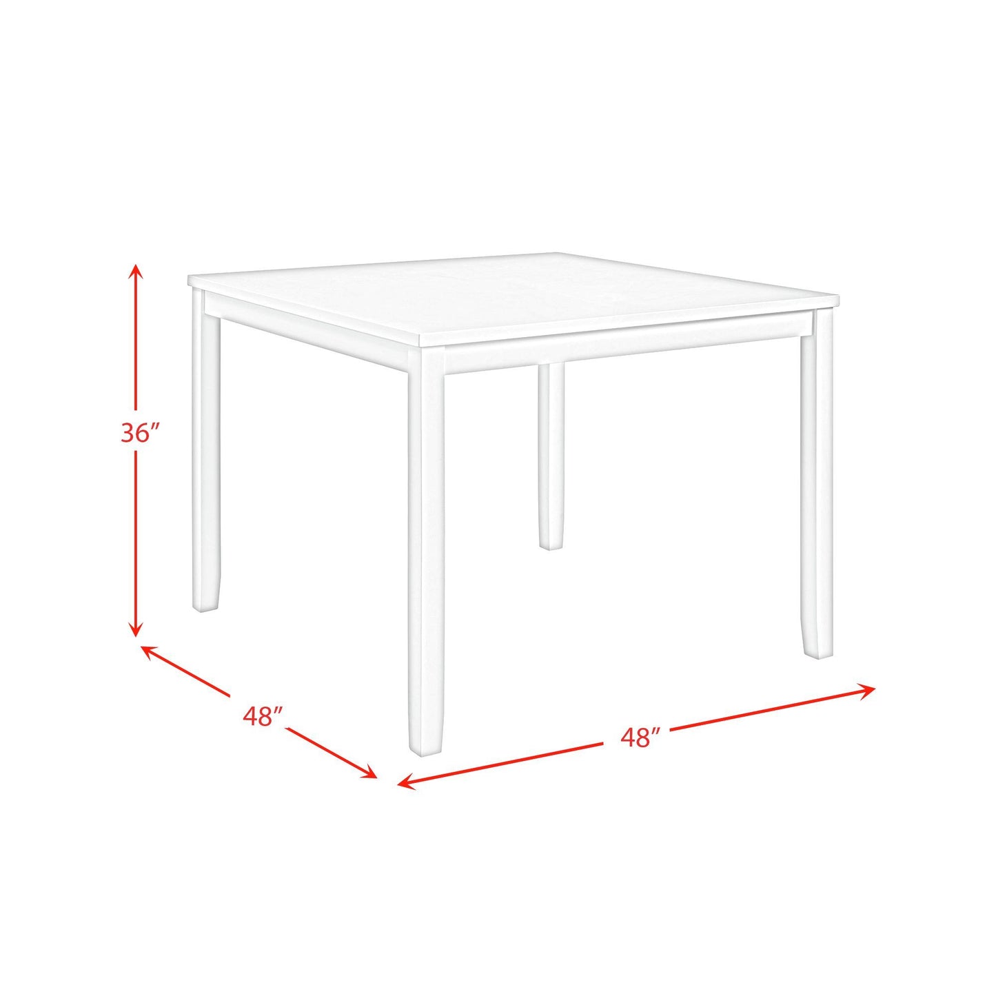 Kona - Square Counter Table - White