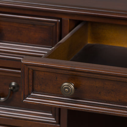 Brayton Manor - Jr Executive Desk Base - Dark Brown