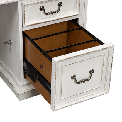 Magnolia Manor - Jr Executive Desk Base - White