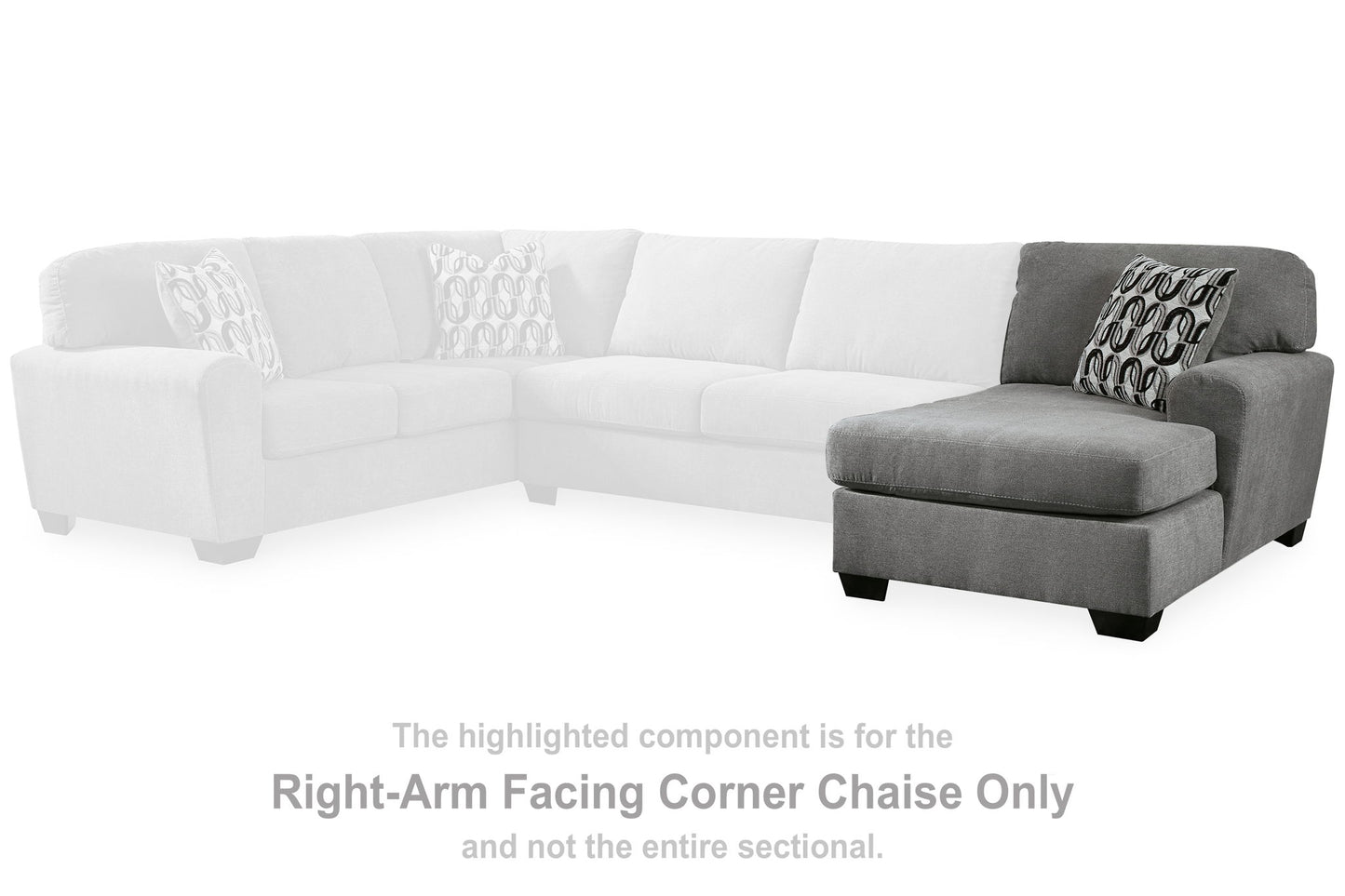 Birkdale Court - Raf Corner Chaise - Gray