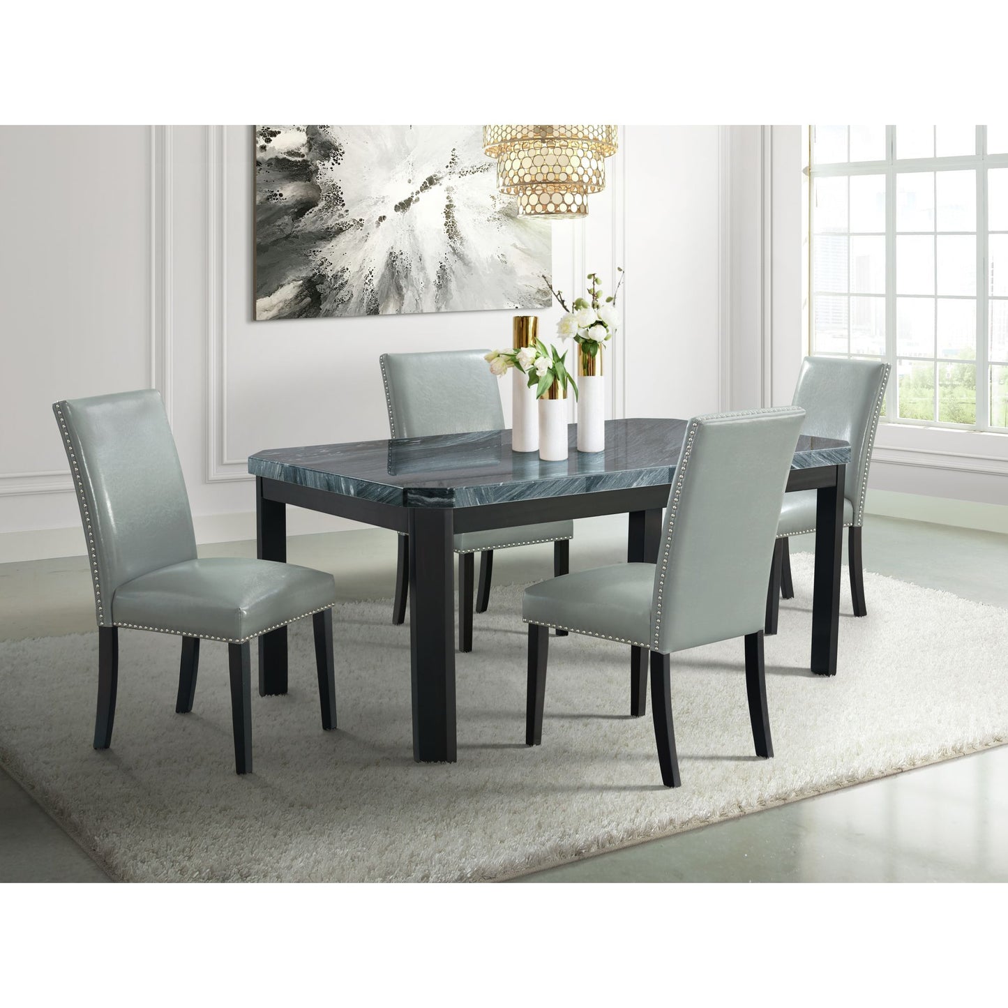Francesca - Standard Height Dining Table - Gray