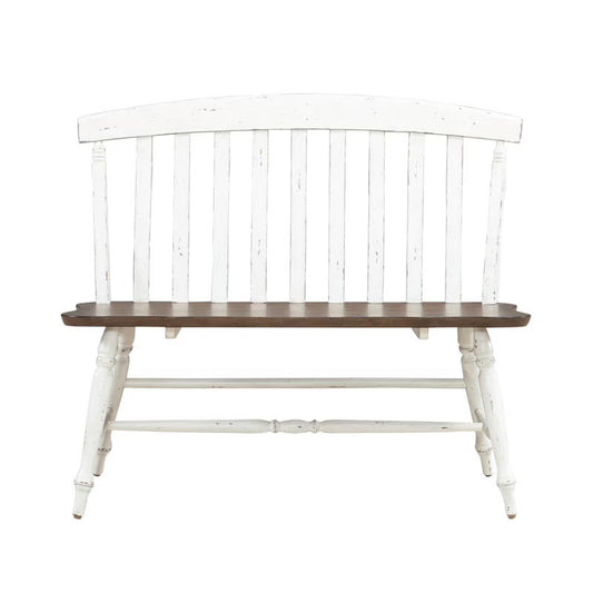 Al Fresco - Slat Back Bench - Graphite & Whitestone