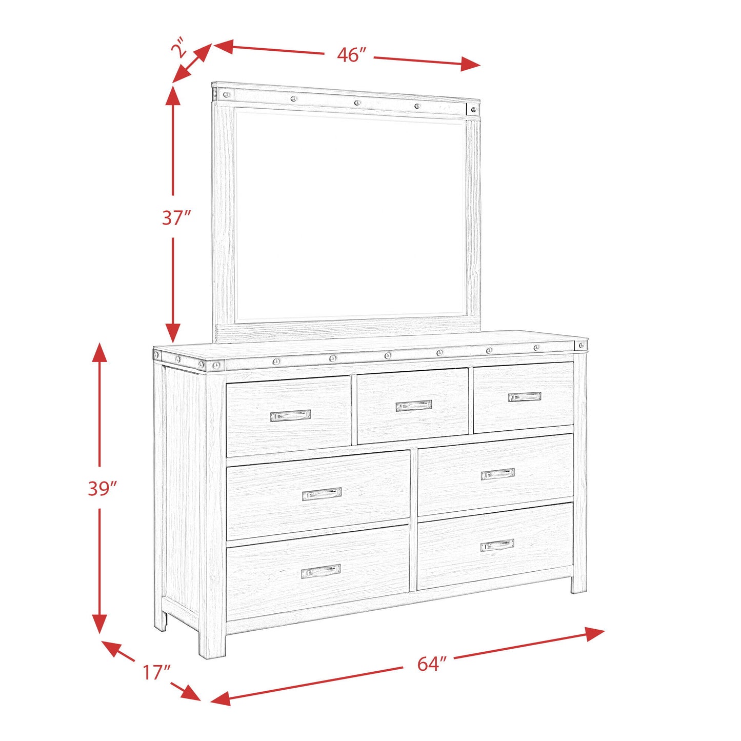 Wade - 7-Drawer Dresser