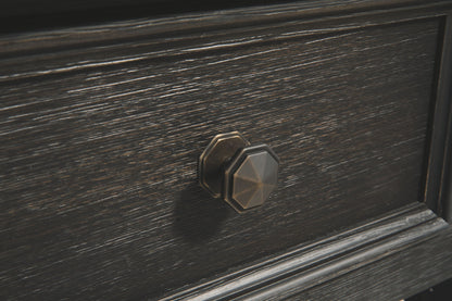 Tyler Creek - Rectangular End Table - Grayish Brown / Black