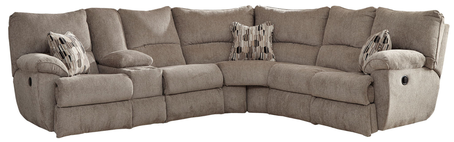 Elliott Sectional - Lay Flat Reclining RSF - Pewter