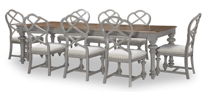 Kingston - X Back Side Chair (Set of 2) - Sandalwood Brown / Tweed Gray