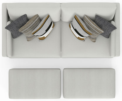 Trevor - Extra Deep Oversized Sofa With Included Storage Cocktail Ottoman