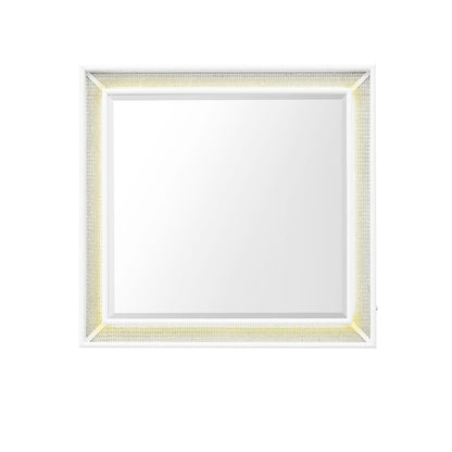 Reflections - Vanity Mirror - Pearl White & Rhinestone