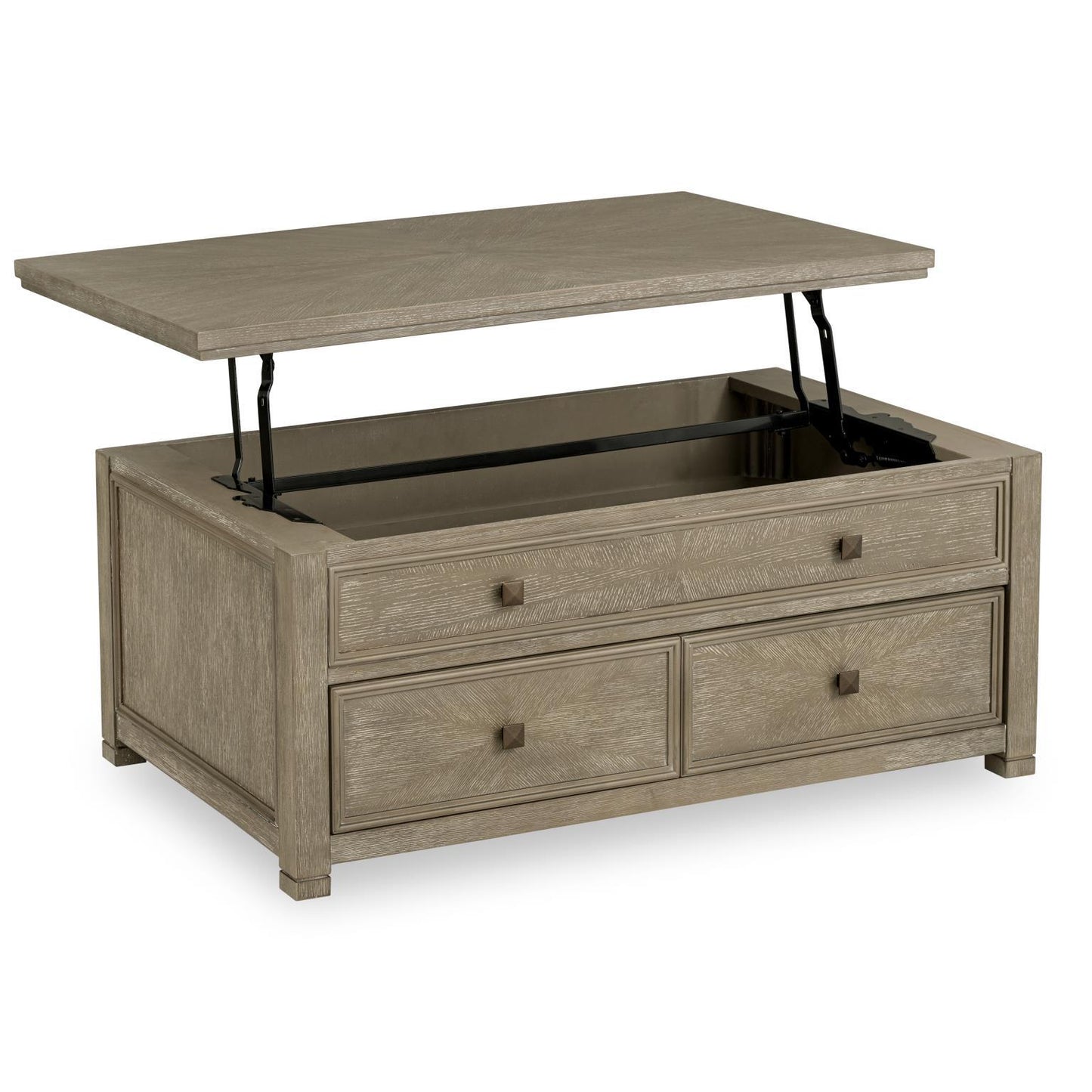 Lena - Lift Top Cocktail Table With Casters - Mink