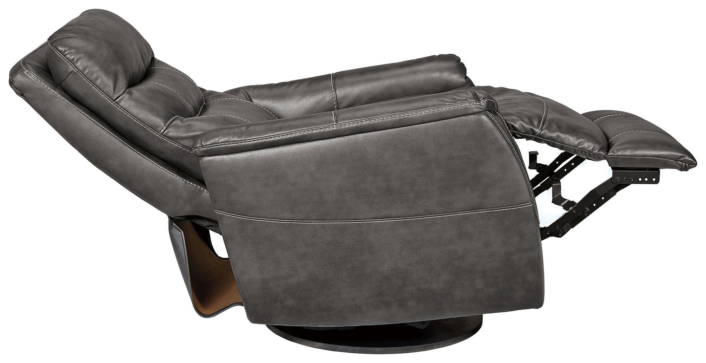 Riptyme - Swivel Glider Recliner - Quarry