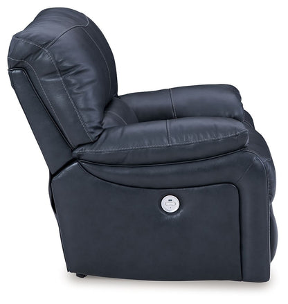 Leesworth - 3 Pc. - Power Reclining Sofa, Power Reclining Loveseat, Power Rocker Recliner - Ocean