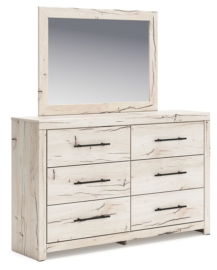 Lawroy - Dresser And Mirror - Light Natural