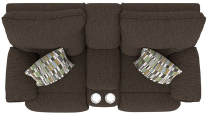 Lenny - Power Lay Flat Reclining Console Loveseat