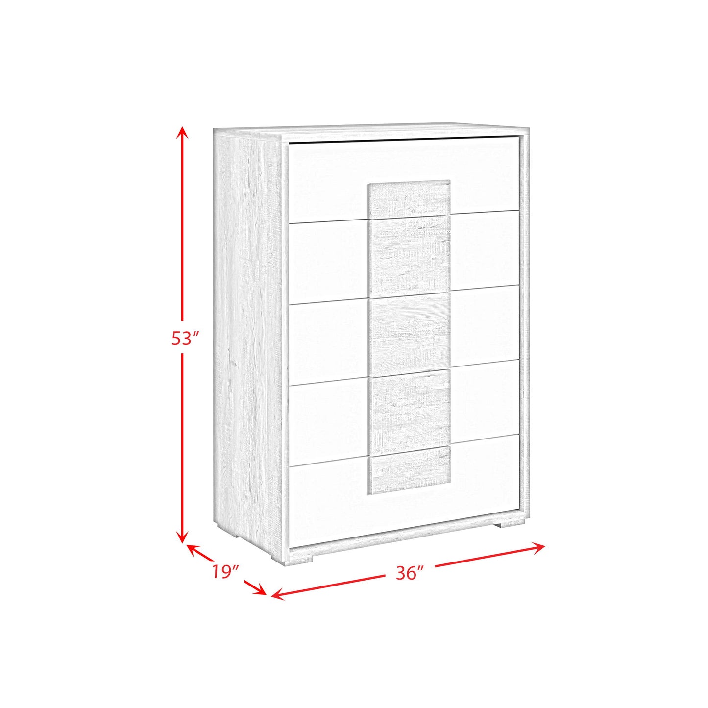 San Matteo - 5-Drawer Chest - Gray