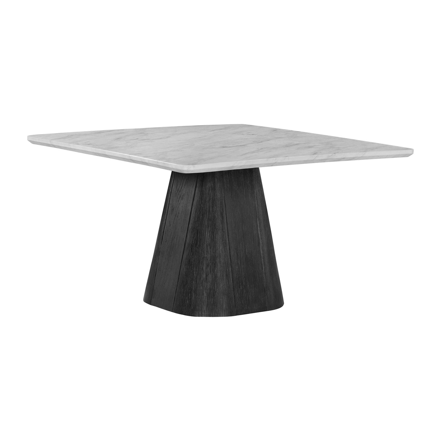 Edison - Square Dining Table - White And Black