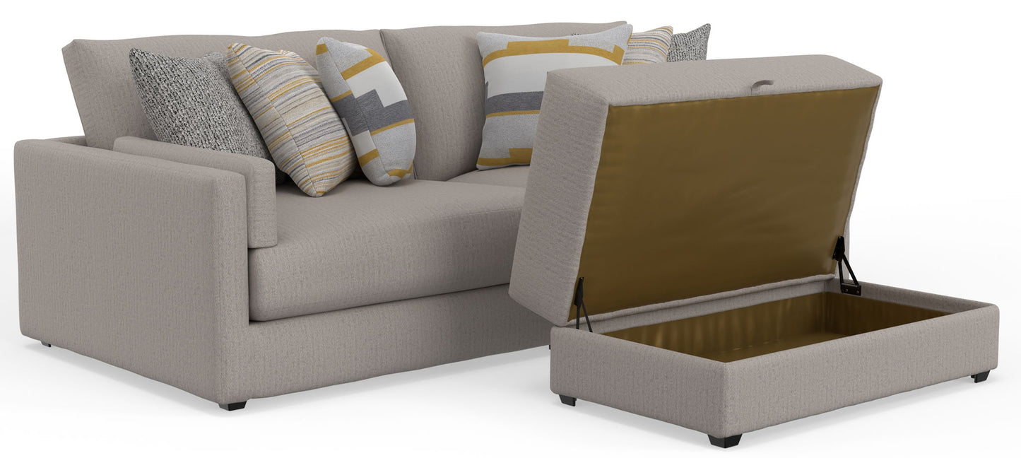 Trevor - Extra Deep Oversized Sofa With Included Storage Cocktail Ottoman