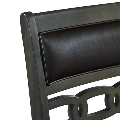 Amherst - Counter Side Chair With PU Cushion (Set of 2) - Gray Finish