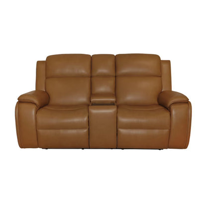 Ziggy - Power Reclining Loveseat With Console, Power Headrest, Lumbar, Heat & Massage