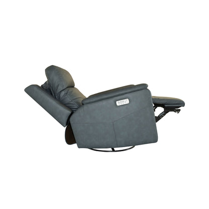Vernon - Power Swivel Gliding Recliner With Power Headrest, Lumbar, Heat & Massage