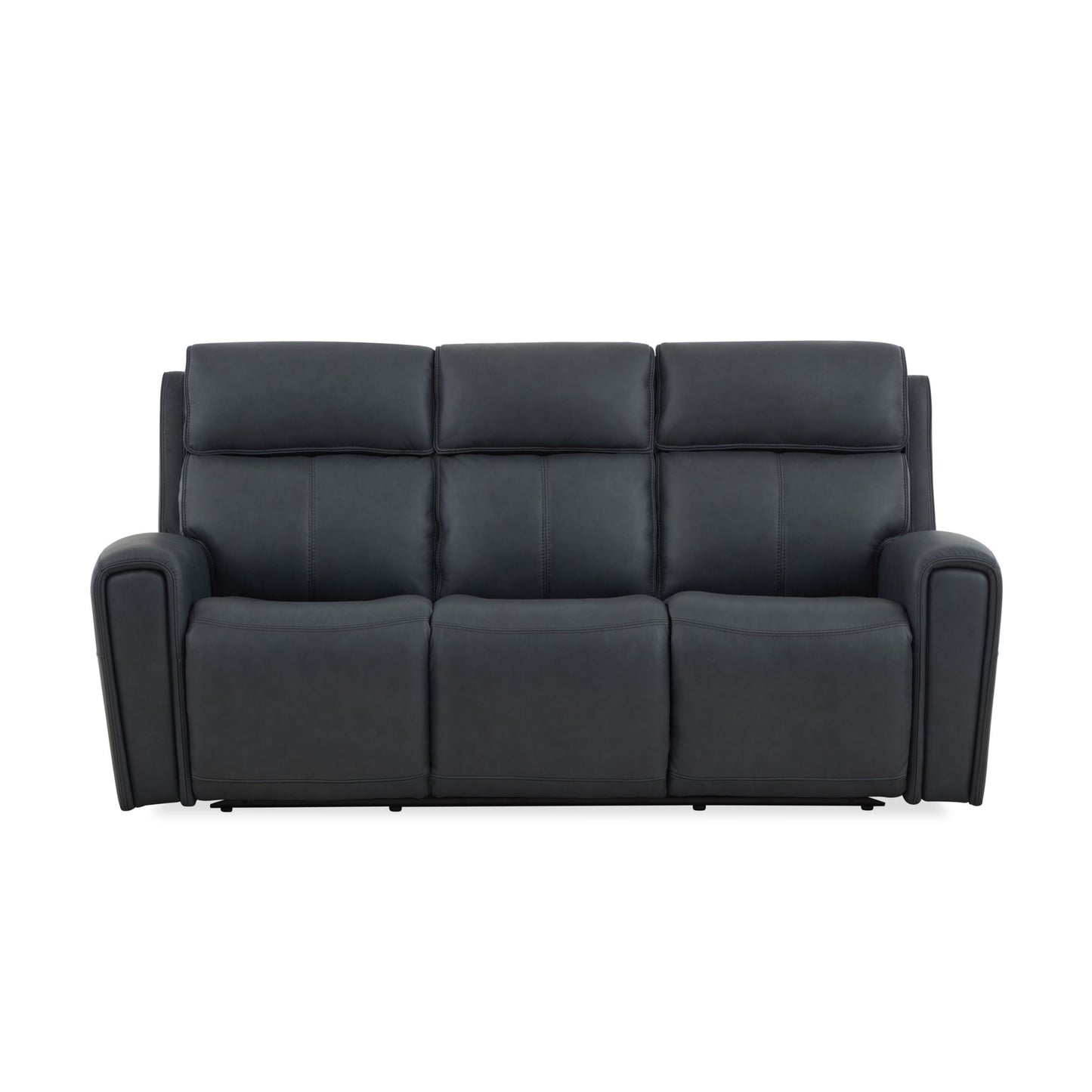 Warren - Power Reclining Sofa With Console, Power Headrest & Lumbar - Black