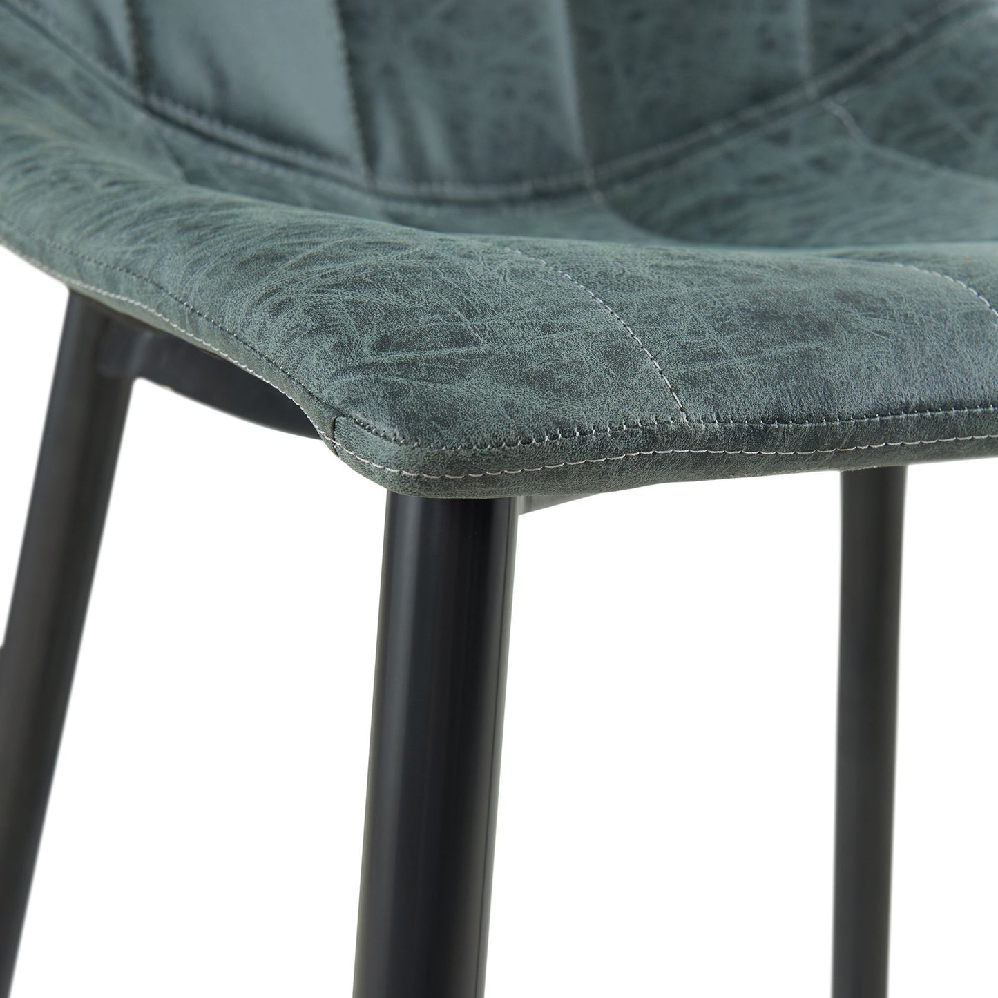 Riko - Counter Height Side Chair (Set of 2) - Gray/Gun Metal