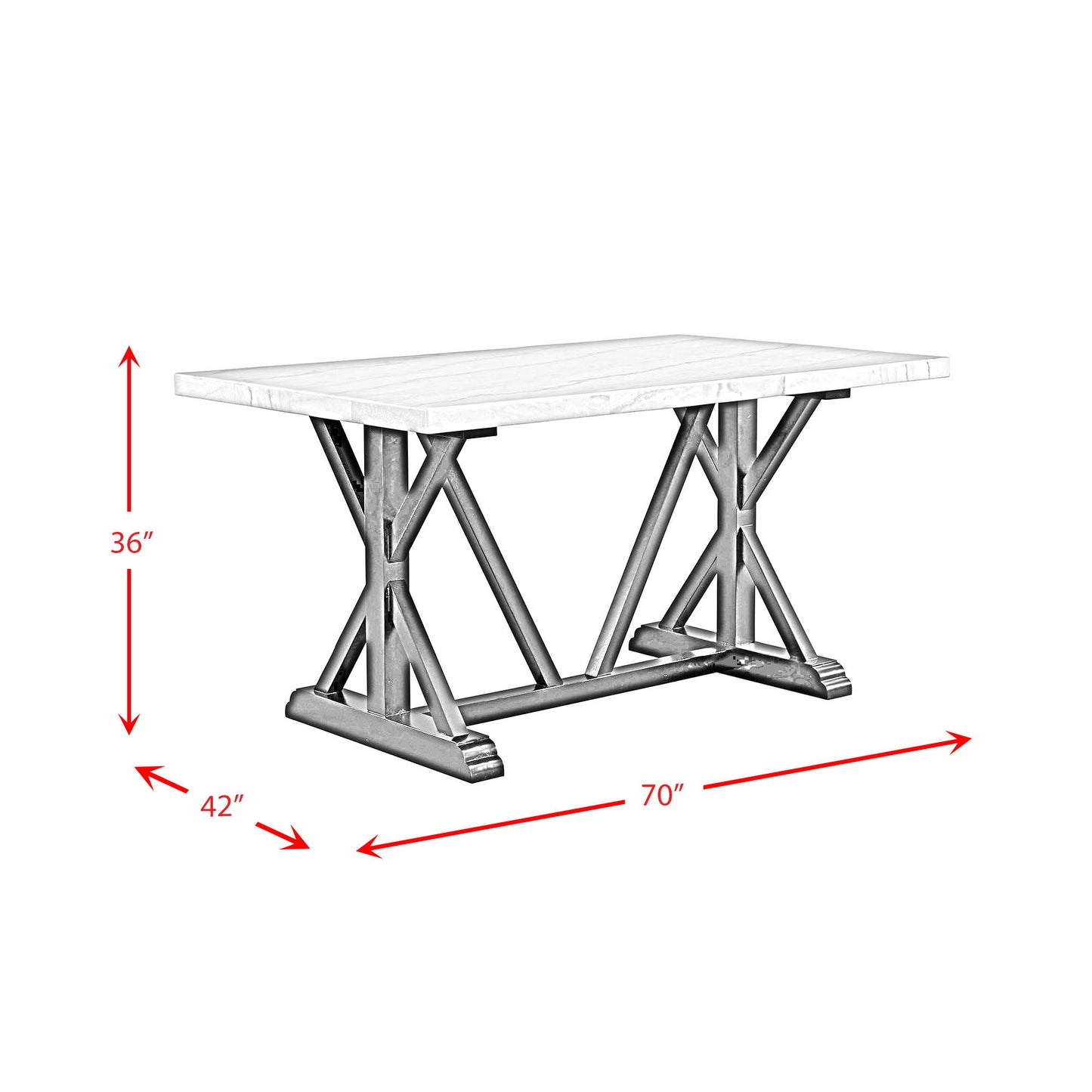 Tuscany - 5 Piece Counter Height Dining Set (Table & Four Chairs) - Charcoal