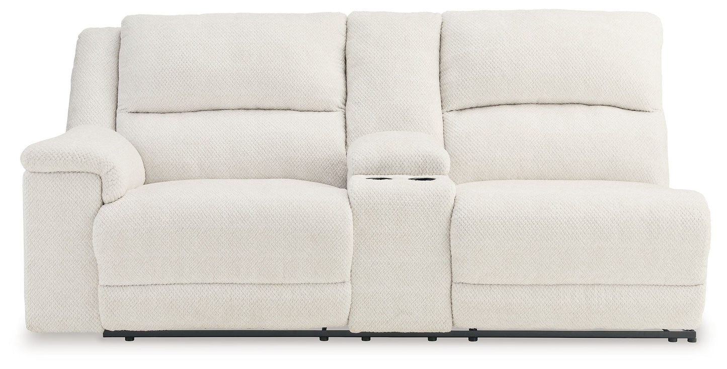 Keensburg - Laf Dbl Power Reclining Loveseat With Console - Linen