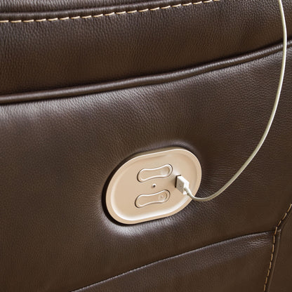 Dunleith - Zero Wall Recliner w/PWR HDRST - Chocolate