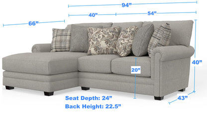 Livingston - Sectional With Comfort Coil Seating And Accent Pillows Included