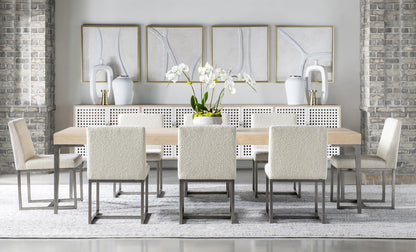 Biscayne - Complete Leg Table With One Leaf - Malabar With Alabaster Fronts