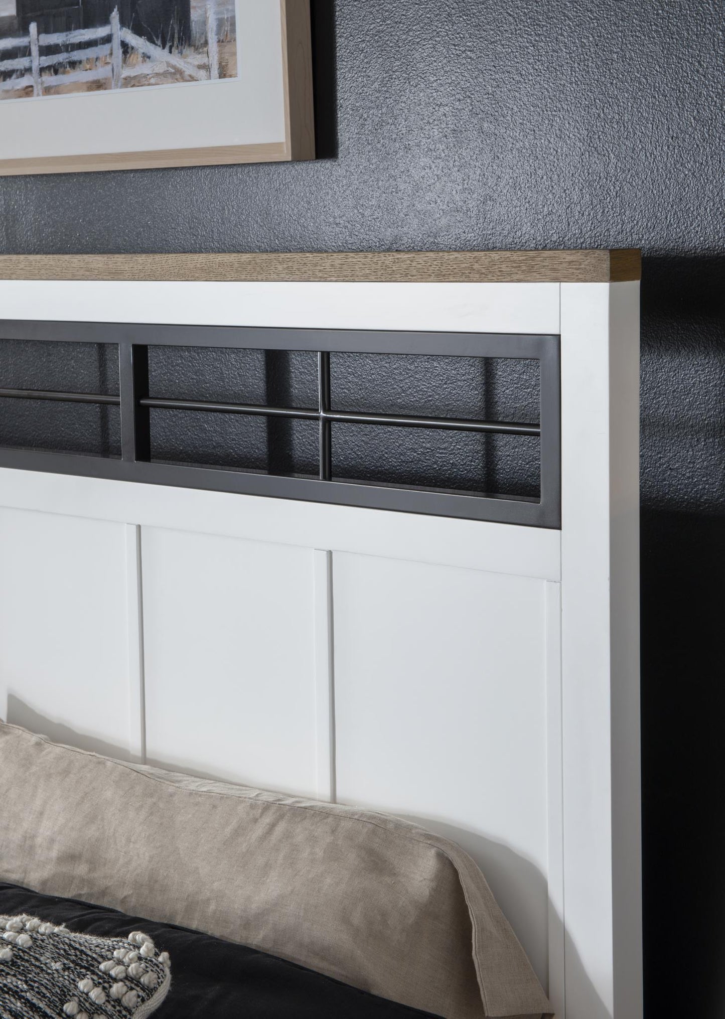 Franklin - King Two Tone Panel Headboard - White