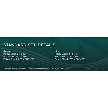 Tempur-Adapt - Tempur-Adapt Luxe Egyptian Cotton Sheets - Graphite