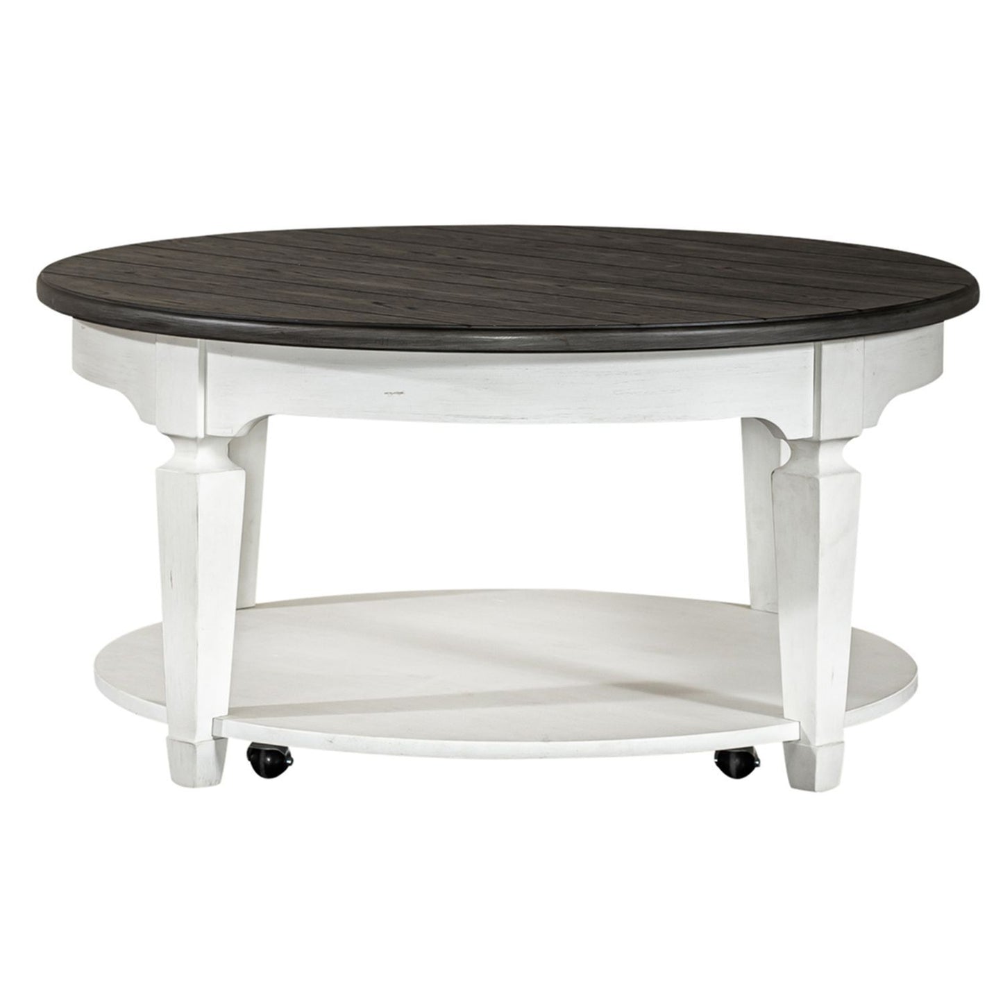 Allyson Park - 3 Piece Living Room Set (Round Cocktail Table) - White