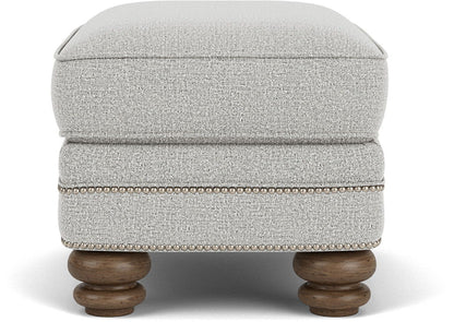 Bay Bridge - Fabric Ottoman, Nailhead Trim
