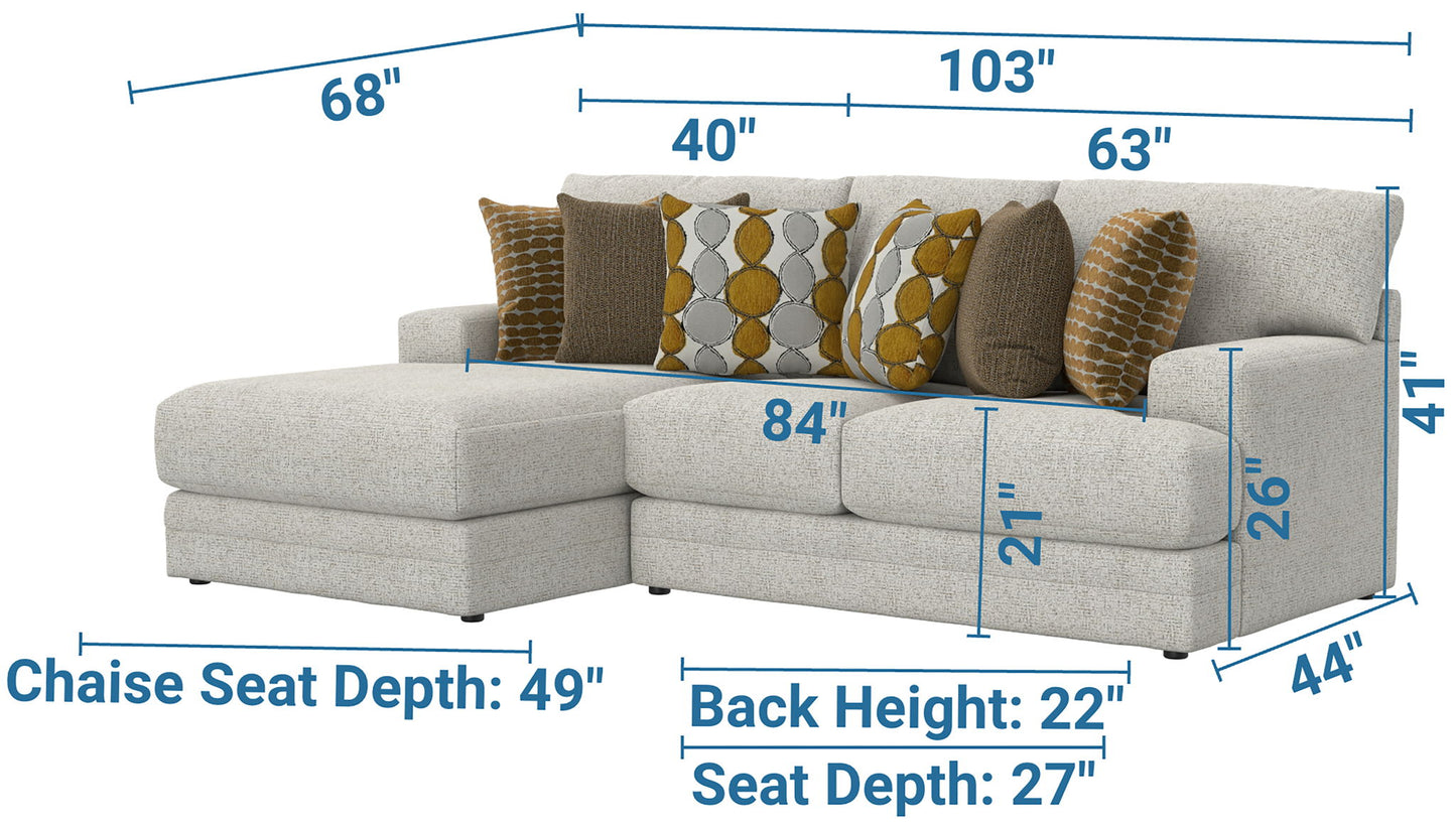 Tori - Sectional With Comfort Coil Seating And Accent Pillows Included