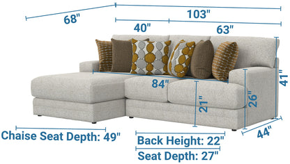 Tori - Sectional With Comfort Coil Seating And Accent Pillows Included