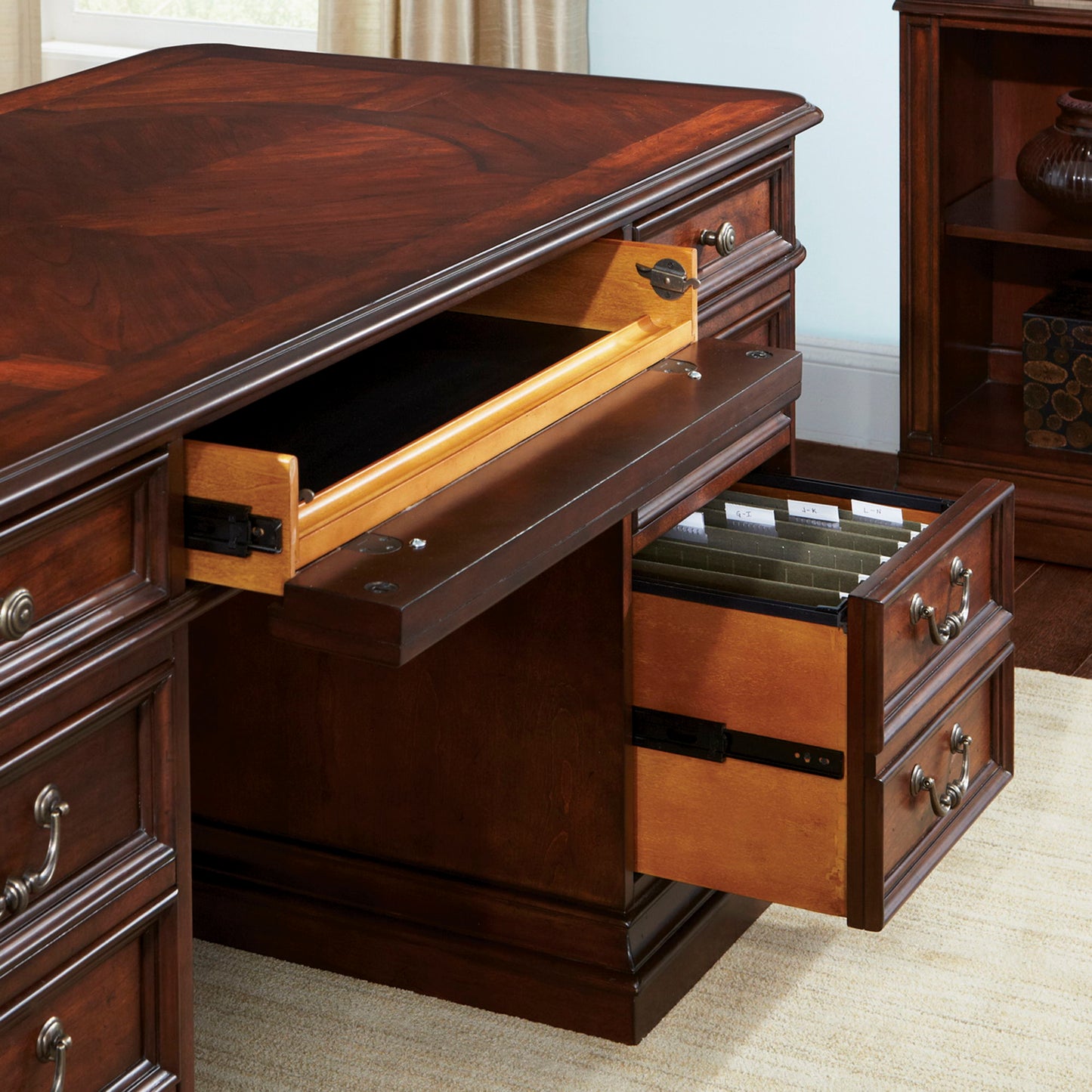 Brayton Manor - Jr Executive Desk Base - Dark Brown