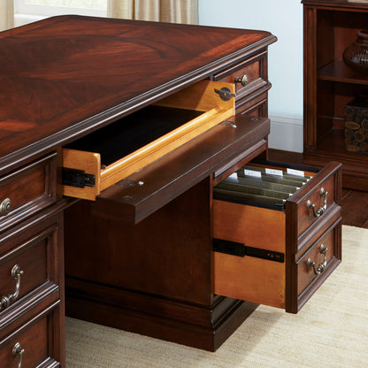 Brayton Manor - Jr Executive Desk Base - Dark Brown