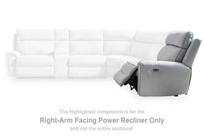 Social Pointe - RAF Zero Wall Power Recliner - Pearl / Ash