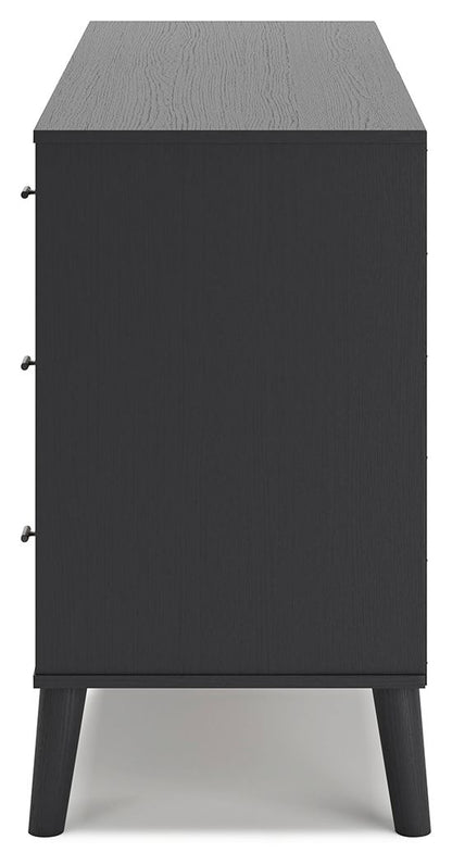 Charlang - Six Drawer Dresser - Black / Gray