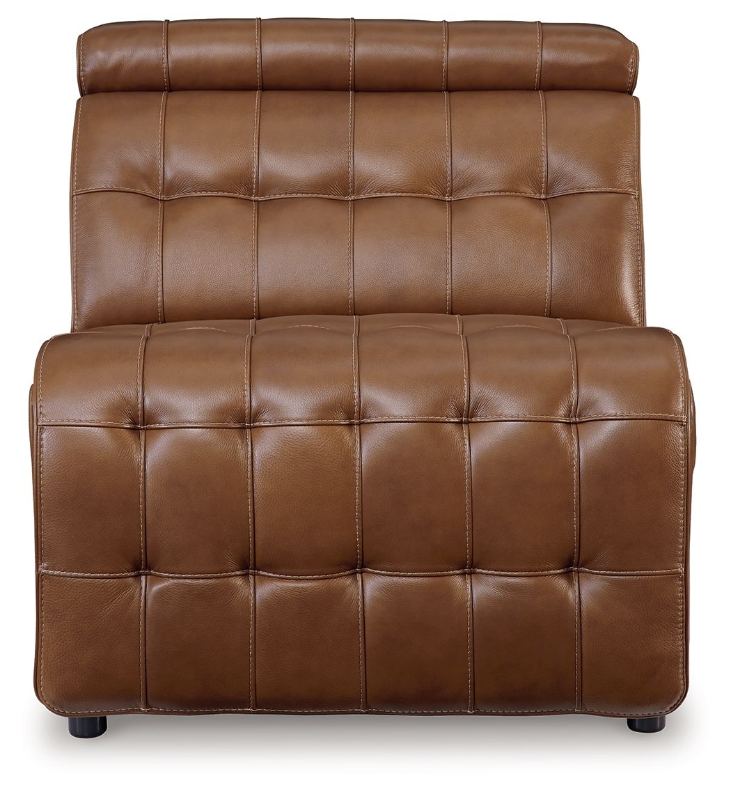 Temmpton - Armless Chair / Manual Headrest - Chocolate